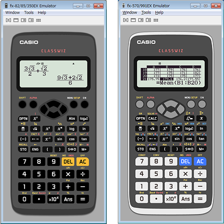 Scientific calculator emulator